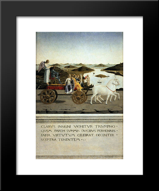 Triumph Of Federico Da Montefeltro 20x24 Black Modern Wood Framed Art Print Poster by Piero, della Francesca