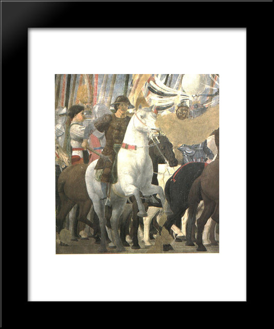 Victory Of Constantine At The Battle Of The Milvian Bridge 20x24 Black Modern Wood Framed Art Print Poster by Piero, della Francesca