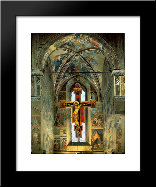 View Of The Cappella Maggiore 20x24 Black Modern Wood Framed Art Print Poster by Piero, della Francesca