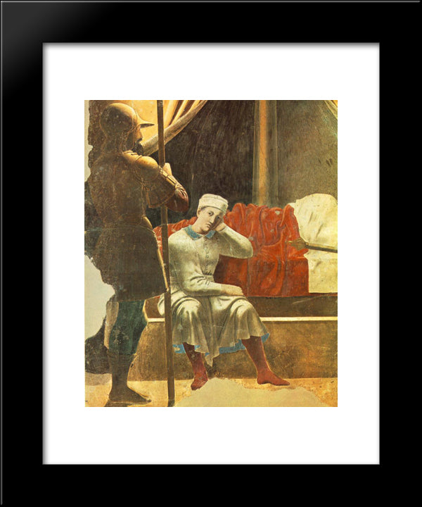 Vision Of Constantine (Detail) 20x24 Black Modern Wood Framed Art Print Poster by Piero, della Francesca