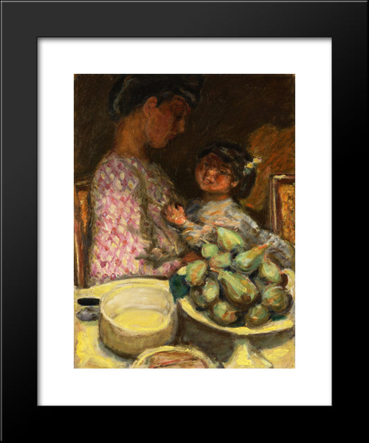 A Plate Of Figs 20x24 Black Modern Wood Framed Art Print Poster by Bonnard, Pierre