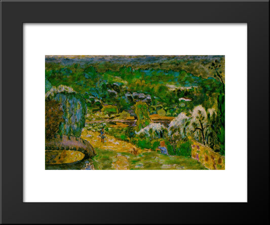 A Spring Landscape 20x24 Black Modern Wood Framed Art Print Poster by Bonnard, Pierre