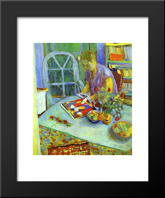 A Woman In A Room 20x24 Black Modern Wood Framed Art Print Poster by Bonnard, Pierre