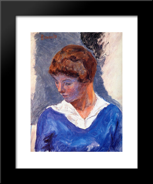 A Young Girl 20x24 Black Modern Wood Framed Art Print Poster by Bonnard, Pierre