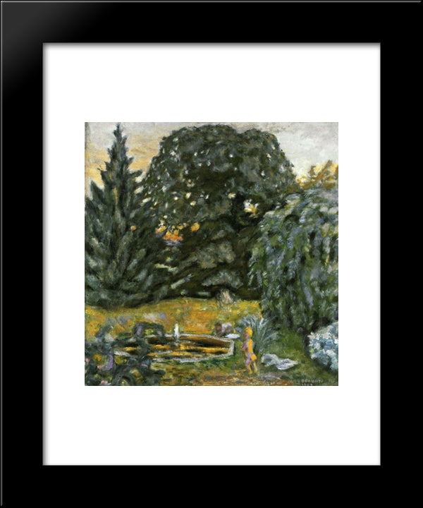 At Grand Lemps (Also Known As The Park) 20x24 Black Modern Wood Framed Art Print Poster by Bonnard, Pierre