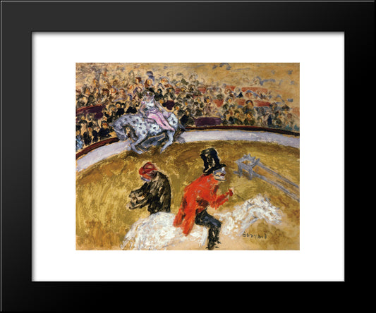 At The Circus 20x24 Black Modern Wood Framed Art Print Poster by Bonnard, Pierre