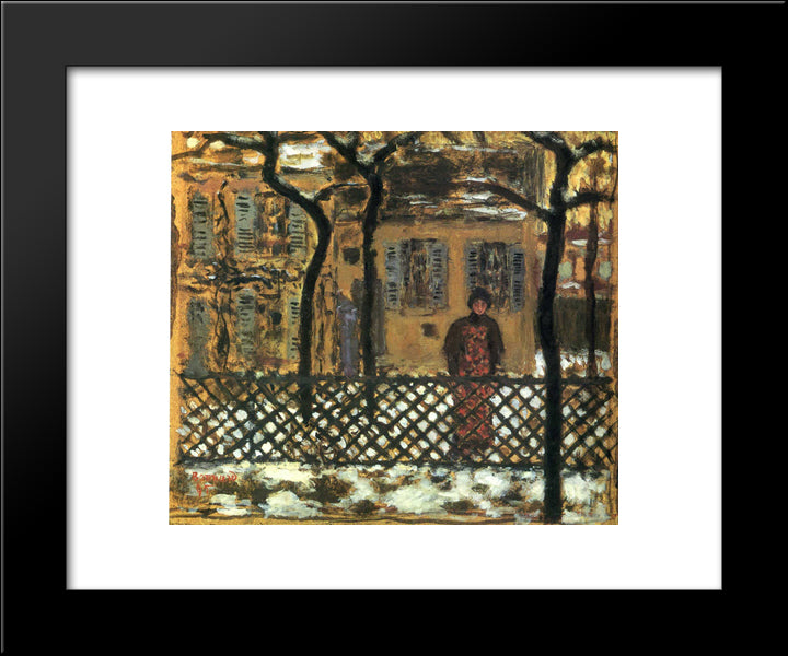 At The Fence 20x24 Black Modern Wood Framed Art Print Poster by Bonnard, Pierre