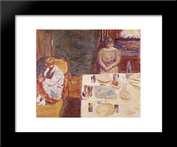 Before Dinner 20x24 Black Modern Wood Framed Art Print Poster by Bonnard, Pierre