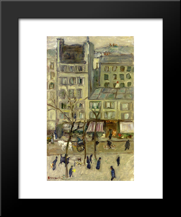 Boulevard Des Batignolles 20x24 Black Modern Wood Framed Art Print Poster by Bonnard, Pierre