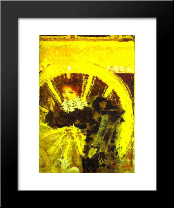 Carriage Horse 20x24 Black Modern Wood Framed Art Print Poster by Bonnard, Pierre