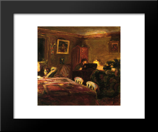 Claude Terrasse At The Piano 20x24 Black Modern Wood Framed Art Print Poster by Bonnard, Pierre