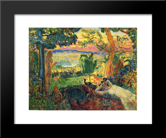 Earthly Paradise 20x24 Black Modern Wood Framed Art Print Poster by Bonnard, Pierre