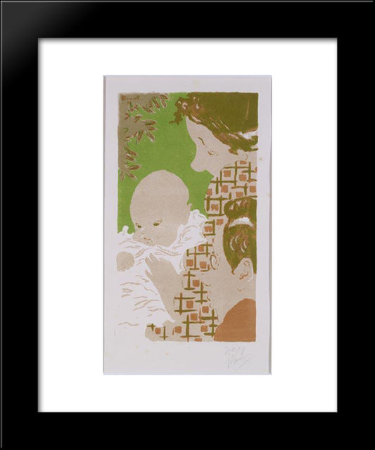 Family 20x24 Black Modern Wood Framed Art Print Poster by Bonnard, Pierre