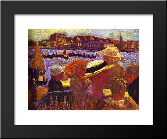 Hamburg, Picnic 20x24 Black Modern Wood Framed Art Print Poster by Bonnard, Pierre