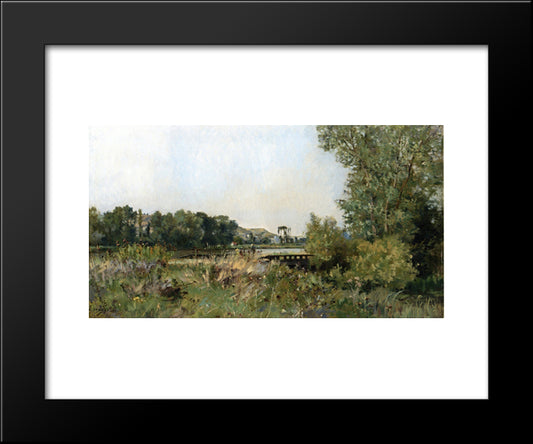 Near Amiens 20x24 Black Modern Wood Framed Art Print Poster by Damoye, Pierre Emmanuel