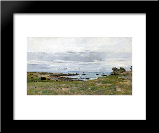 Sur La Cote Bretonne 20x24 Black Modern Wood Framed Art Print Poster by Damoye, Pierre Emmanuel