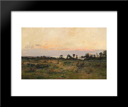 The French Coastline At Sunset 20x24 Black Modern Wood Framed Art Print Poster by Damoye, Pierre Emmanuel