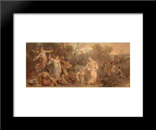 Allegory Of Life 20x24 Black Modern Wood Framed Art Print Poster by Puvis de Chavannes, Pierre