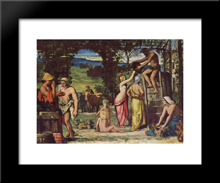 Autumn 20x24 Black Modern Wood Framed Art Print Poster by Puvis de Chavannes, Pierre