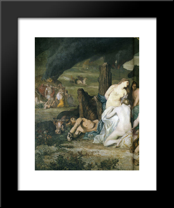 Bellum, War 20x24 Black Modern Wood Framed Art Print Poster by Puvis de Chavannes, Pierre