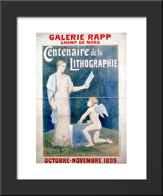 Chromolithograph Poster 20x24 Black Modern Wood Framed Art Print Poster by Puvis de Chavannes, Pierre