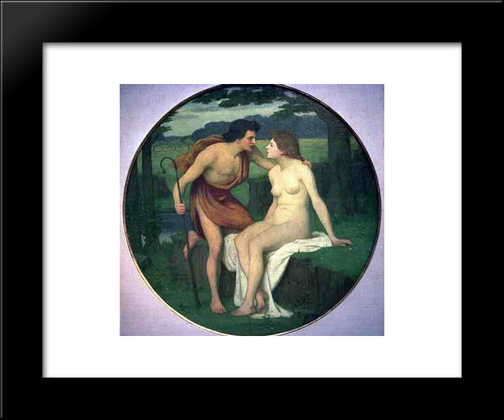 Daphnis And Chloe 20x24 Black Modern Wood Framed Art Print Poster by Puvis de Chavannes, Pierre