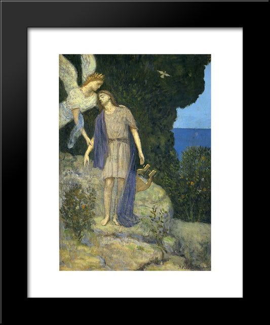 Orpheus 20x24 Black Modern Wood Framed Art Print Poster by Puvis de Chavannes, Pierre