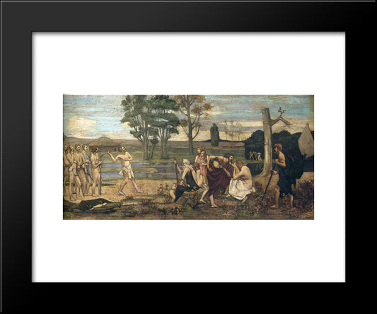 Patriotic Games 20x24 Black Modern Wood Framed Art Print Poster by Puvis de Chavannes, Pierre