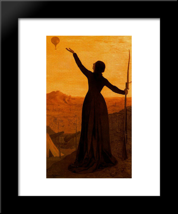 The Balloon 20x24 Black Modern Wood Framed Art Print Poster by Puvis de Chavannes, Pierre