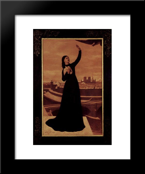 The Birds 20x24 Black Modern Wood Framed Art Print Poster by Puvis de Chavannes, Pierre