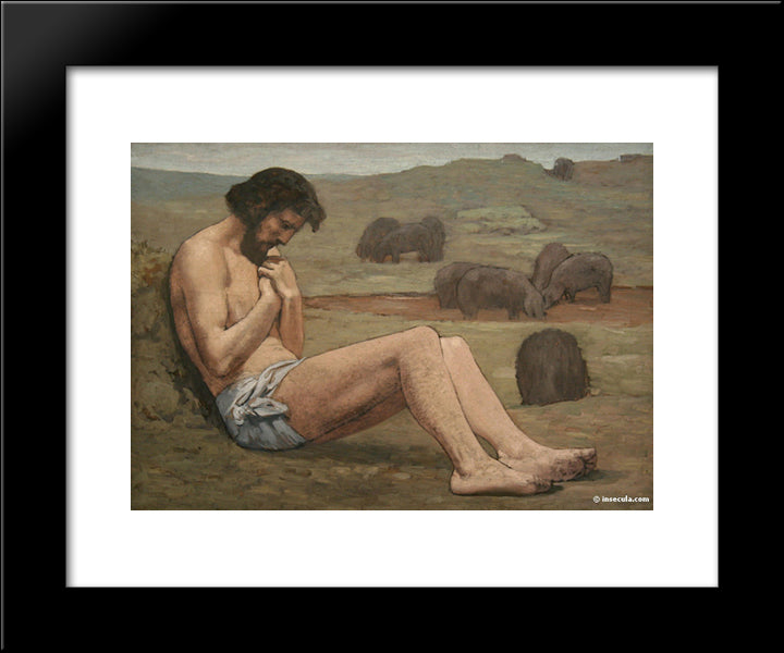 The Prodigal Son 20x24 Black Modern Wood Framed Art Print Poster by Puvis de Chavannes, Pierre