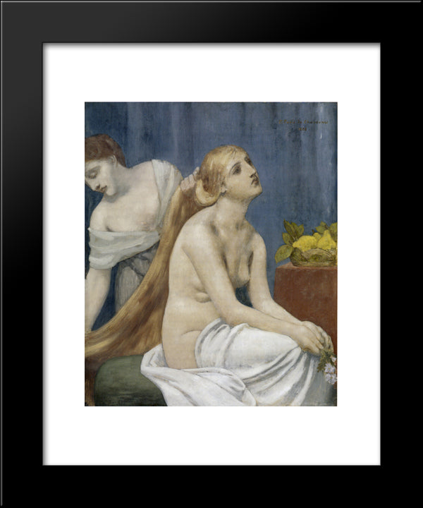 The Toilette 20x24 Black Modern Wood Framed Art Print Poster by Puvis de Chavannes, Pierre