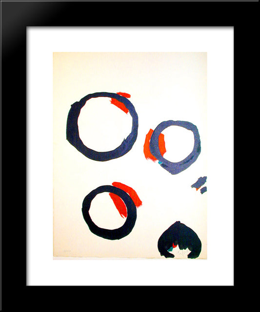 Affiche N. 92 20x24 Black Modern Wood Framed Art Print Poster by Tal Coat, Pierre