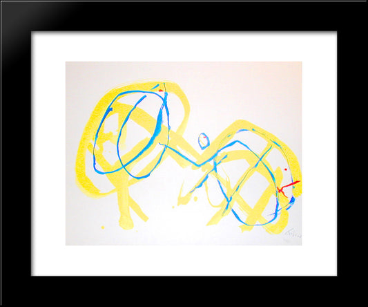 Ainsi Qu'Un Doigt Geant 20x24 Black Modern Wood Framed Art Print Poster by Tal Coat, Pierre