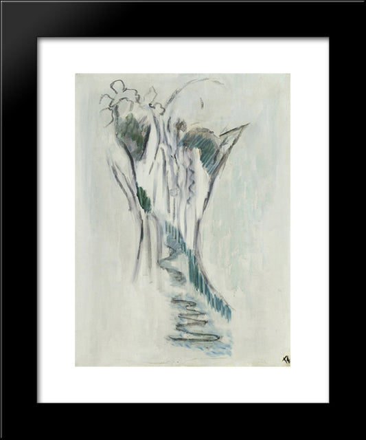 Cascade (Eau Coulant Entre Rochers) 20x24 Black Modern Wood Framed Art Print Poster by Tal Coat, Pierre