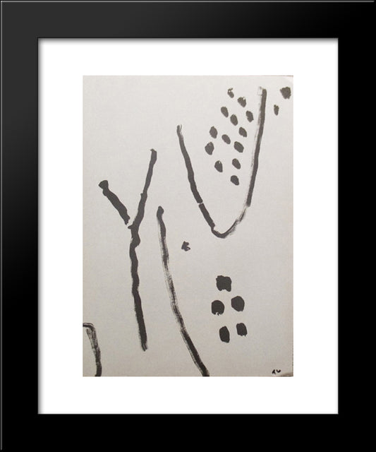 Derriere Le Miroir (Print) 20x24 Black Modern Wood Framed Art Print Poster by Tal Coat, Pierre