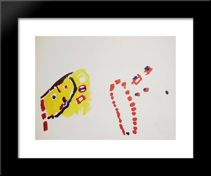 En Grimpant 20x24 Black Modern Wood Framed Art Print Poster by Tal Coat, Pierre