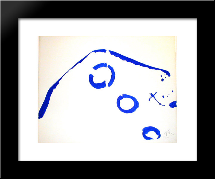 Fumure 20x24 Black Modern Wood Framed Art Print Poster by Tal Coat, Pierre