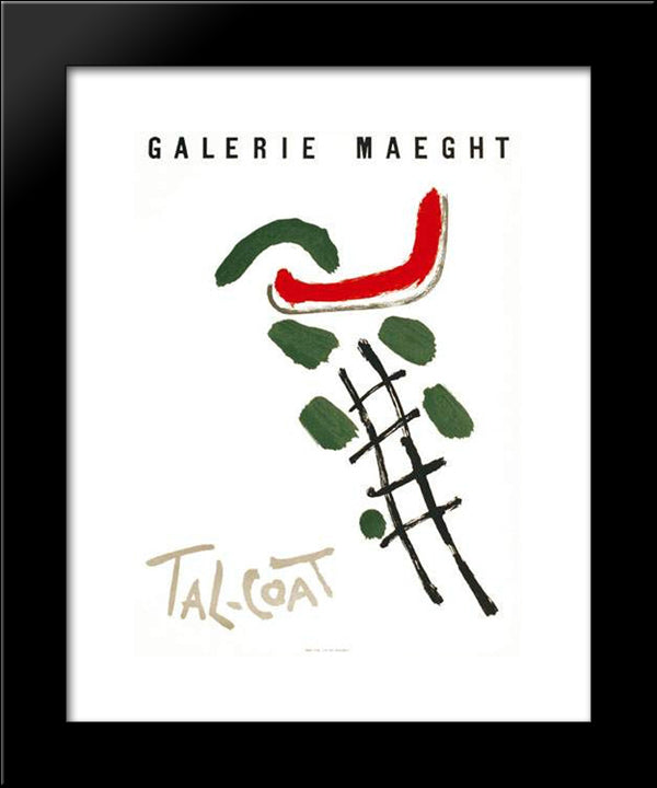Galerie Maeght 20x24 Black Modern Wood Framed Art Print Poster by Tal Coat, Pierre