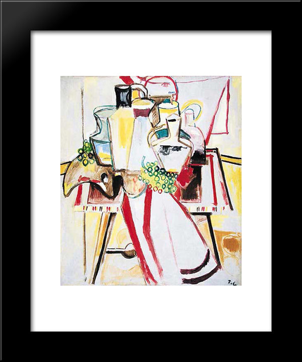 Nature Morte Sur La Table 20x24 Black Modern Wood Framed Art Print Poster by Tal Coat, Pierre