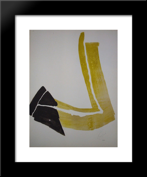 Penchee Ii 20x24 Black Modern Wood Framed Art Print Poster by Tal Coat, Pierre