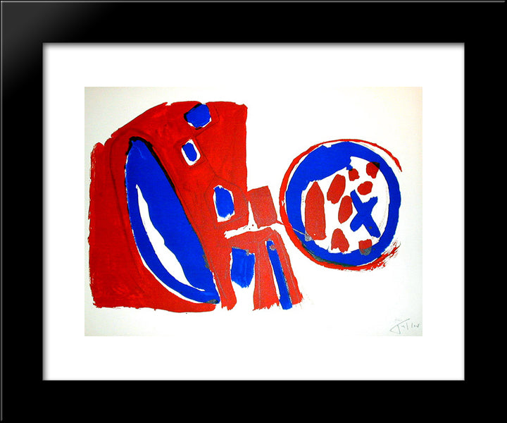 Proche De L'Ete 20x24 Black Modern Wood Framed Art Print Poster by Tal Coat, Pierre