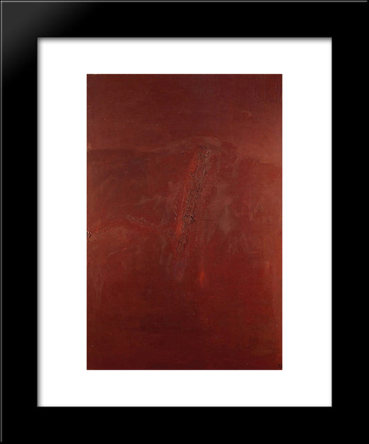 Qui Leve 20x24 Black Modern Wood Framed Art Print Poster by Tal Coat, Pierre