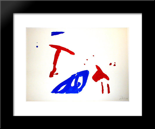 Rencontre 20x24 Black Modern Wood Framed Art Print Poster by Tal Coat, Pierre