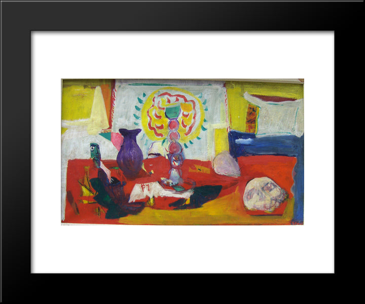 Still Life 20x24 Black Modern Wood Framed Art Print Poster by Tal Coat, Pierre