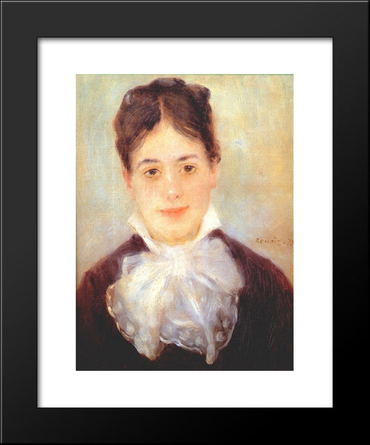 A Young Woman 20x24 Black Modern Wood Framed Art Print Poster by Renoir, Pierre Auguste