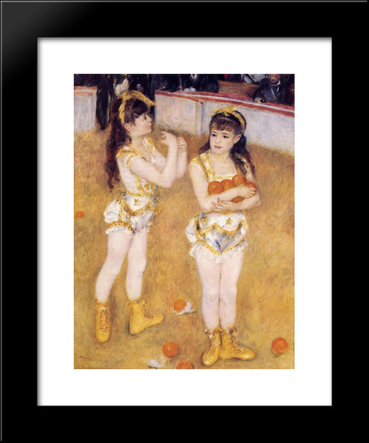 Acrobats At The Cirque Fernando (Francisca And Angelina Wartenberg) 20x24 Black Modern Wood Framed Art Print Poster by Renoir, Pierre Auguste