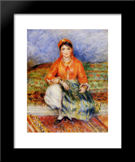 Algerian Girl 20x24 Black Modern Wood Framed Art Print Poster by Renoir, Pierre Auguste