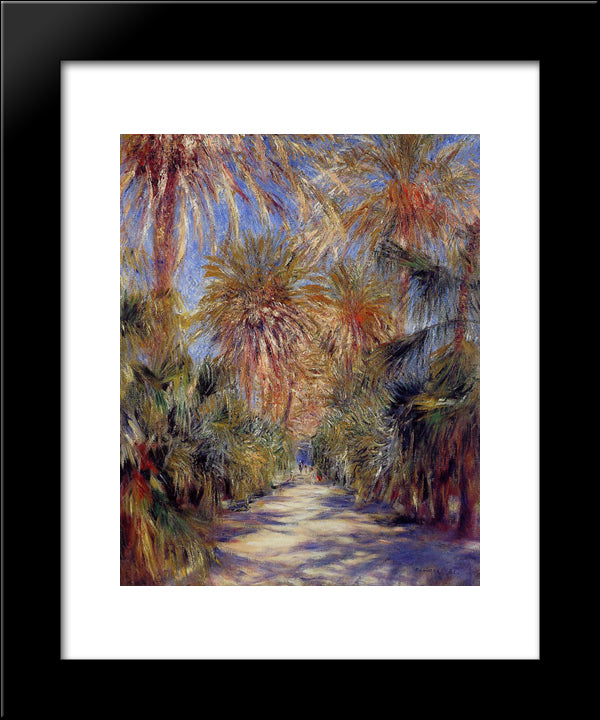 Algiers, The Garden Of Essai 20x24 Black Modern Wood Framed Art Print Poster by Renoir, Pierre Auguste