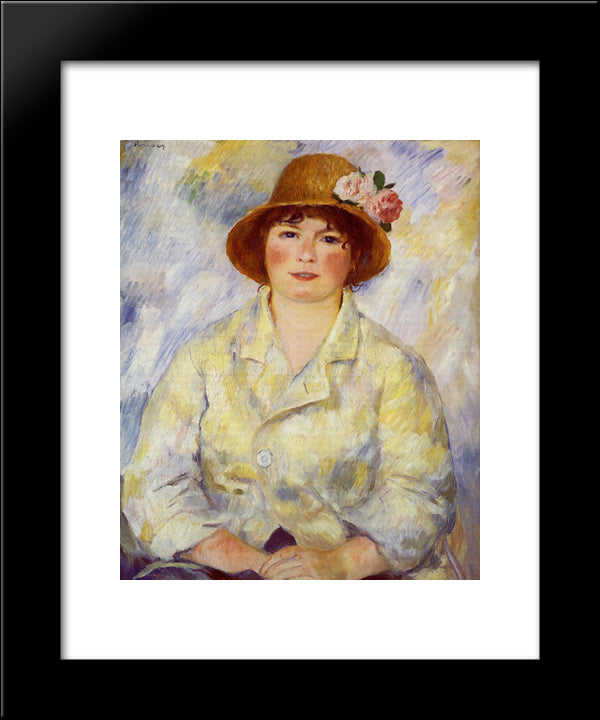 Aline Charigot (Future Madame Renoir) 20x24 Black Modern Wood Framed Art Print Poster by Renoir, Pierre Auguste